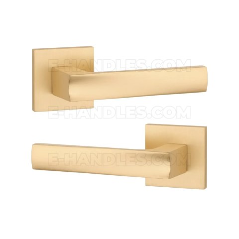 Klamka LIMA Rozeta Q slim 7 mm GOLD SATIN - złoty matowy