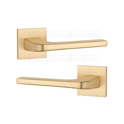 Klamka NAKA Rozeta Q slim 7 mm GOLD SATIN - złoty matowy