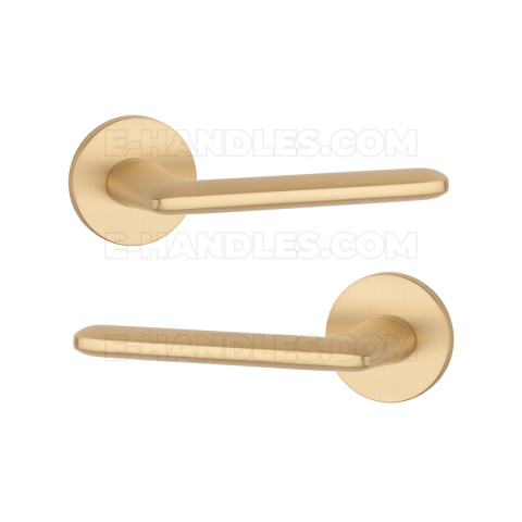 Klamka AVA Rozeta R slim 7 mm GOLD SATIN - złoty matowy Klamka AVA Rozeta R slim 7 mm GOLD SATIN - złoty matowy