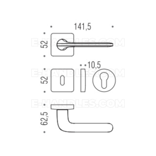 Klamka Colombo Design Roboquattro S, CM - chrom mat