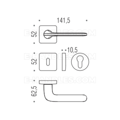 Klamka Colombo Design Roboquattro S, CM - chrom mat