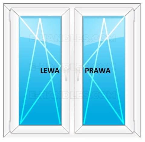 Klamka okienna Lewa UTA R BLACK - czarny matowy
