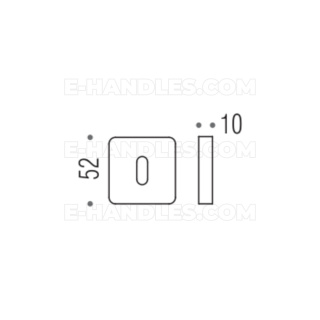 Rozeta BB PT13 Colombo Design CM - chrom mat