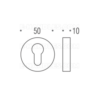Rozeta PZ CD43GB Colombo Design GM - grafit mat PVD