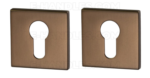 Rozeta kwadratowa R67F brąz-satyna wkładka