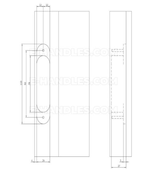 Anselmi 505 AN 140 3D 110x24 mm, zawias niewidoczny biały (nośność 2szt do 40 kg, 3szt do 60kg)