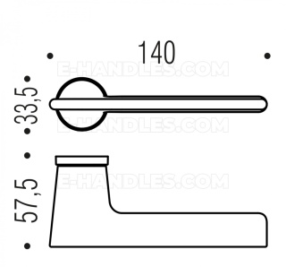 Klamka Colombo Design ALATO Zero Evolution, CM - chrom mat