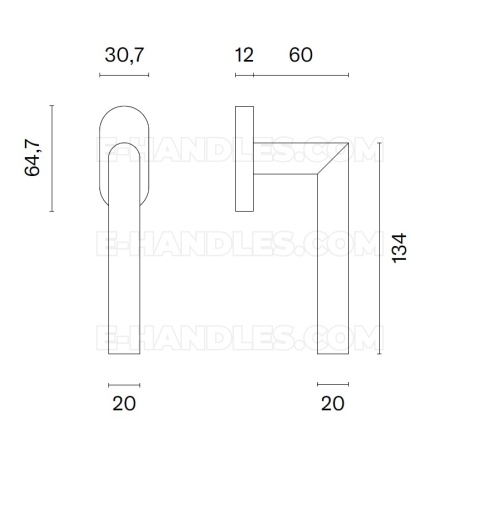 Klamka okienna STERK OVAL 1701 MG - złoty matowy