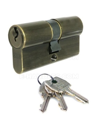 Wkładka drzwiowa AGB mod.600 54mm 27x27 złoto antyczne C603122222