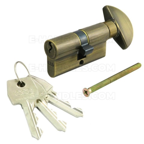 Wkładka drzwiowa z gałką 85mm G45x40 AGB mod.600 złoto antyczne C620124035 Wkładka drzwiowa z gałką 85mm G45x40 AGB mod.600 złoto antyczne C620124035