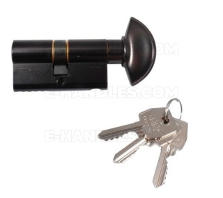 Wkładka drzwiowa z gałką 67mm G27x40 AGB mod.600 czarny mat C620842235
