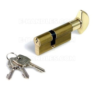Wkładka drzwiowa z gałką 65mm G35x30 AGB mod.600 mosiądz C620013025