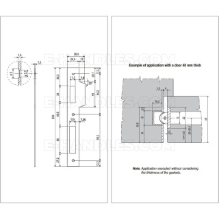 Zaczep AGB SICURREZA F25mm x 204mm z najazdem, mosiądzowany B005907803