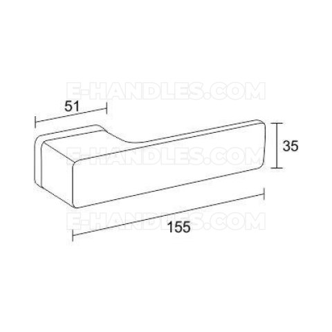 Ручки дверні Cube Insert розета прямокутна R71 chrom polerowany