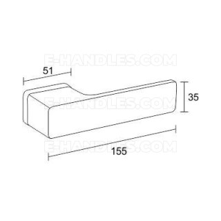 Ручки дверні Cube Insert розета прямокутна R71 czarny bdr