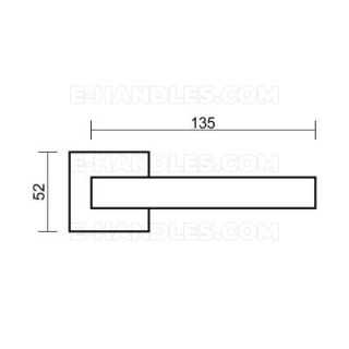 Klamka Ever Fit rozeta kwadratowa R67F chrom polerowany bdr