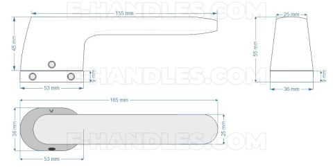 Ручки дверні Mavic rozeta owalna R75 chrom polerowany bdr