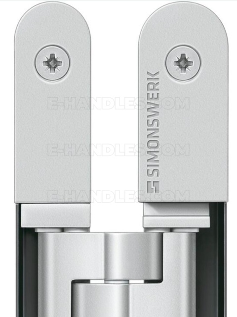 Simonswerk TECTUS TE 240 3D, stal srebrna F1, 155x18-21 mm, zawias niewidoczny (nośność 2szt do 60 kg)