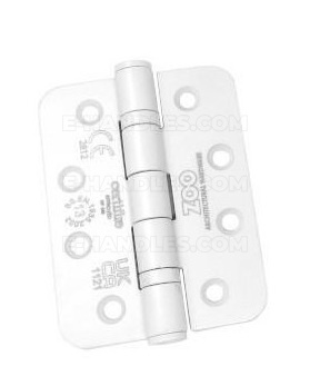 Zawias drzwiowy ZHSS243R, 102x76x3mm - stal nierdzewna, biały