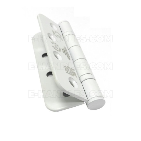 Zawias drzwiowy ZHSS243R, 102x76x3mm - stal nierdzewna, biały