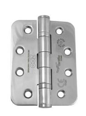 Zawias drzwiowy ZHSS243R, 102x76x3mm - stal nierdzewna, chrom połysk