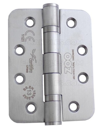 Zawias drzwiowy ZHSS243R, 102x76x3mm - stal nierdzewna, satyna