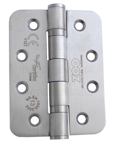 Zawias drzwiowy ZHSS243R, 102x76x3mm - stal nierdzewna, satyna