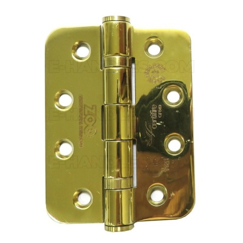 Zawias drzwiowy ZHSS243R, 102x76x3mm - stal nierdzewna, złoty PVD