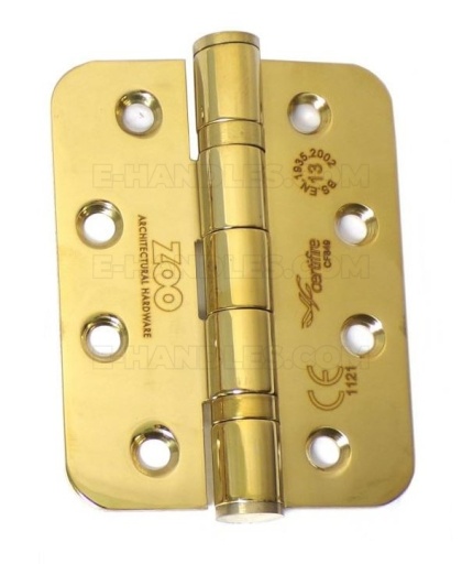 Zawias drzwiowy ZHSS243R, 102x76x3mm - stal nierdzewna, złoty PVD