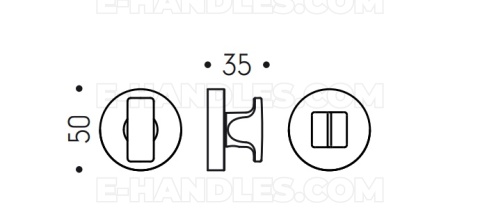 Blokada WC Colombo Design ONE CC39 BZG MOOD Collection C01 biały / RAL 9016, trzpień 6x6mm