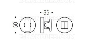 Blokada WC Colombo Design ONE CC39 BZG MOOD Collection C05 tytanowy / anoda, trzpień 6x6mm