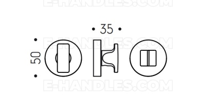 Blokada WC Colombo Design ONE CC39 BZG MOOD Collection C07 czerwony / RAL 3018, trzpień 6x6mm