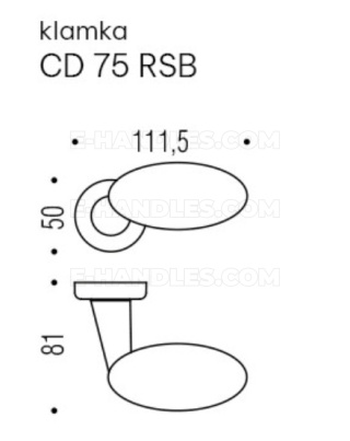 Klamka Colombo Design ROBOT CD75 OM - złoty mat PVD