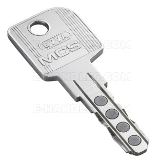 Wkładka EVVA MCS, 97 (61x36G), klucz-gałka, z gałką KKN, mosiądz