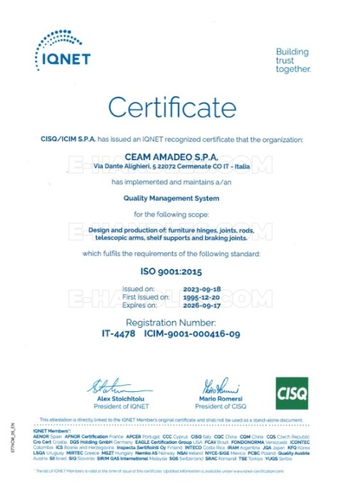 Zawias niewidoczny CEAM 1130s, (1429max) 134x24 mm silver (nośność 2-40kg, 3-60kg)