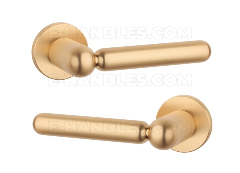 Klamka RUBIA Rozeta R slim 7 mm KG - złoty matowy