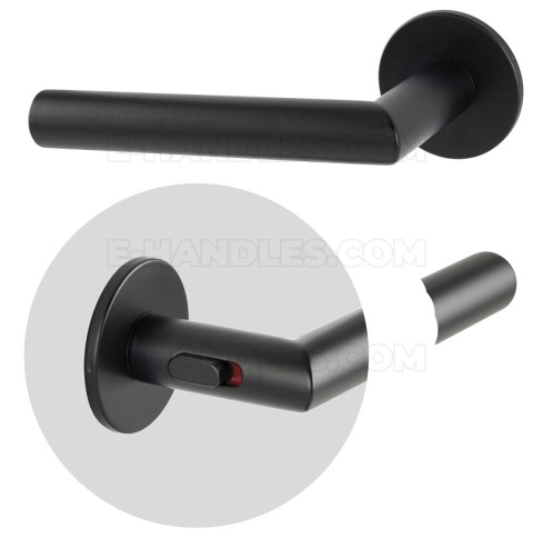 Klamka z blokadą GEHRUNG WC R Lock BK - czarny matowy, do drzwi 50-57mm