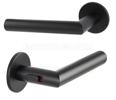 Klamka z blokadą GEHRUNG WC R Lock BK - czarny matowy, do drzwi 50-57mm