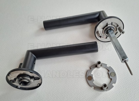 Klamka z blokadą GEHRUNG WC R Lock BK - czarny matowy, do drzwi 50-57mm