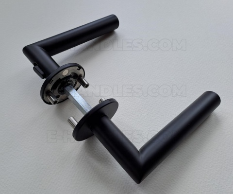 Klamka z blokadą GEHRUNG WC R Lock BK - czarny matowy, do drzwi 50-57mm