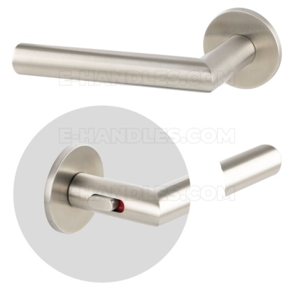Klamka z blokadą GEHRUNG WC R Lock 4mm SS - stal nierdzewna matowa, do drzwi 38-45mm