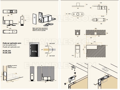 Zawias pivot IN.05.201.R/ IN.05.199 JNF