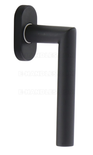 Klamka okienna GEHRUNG 7x42 - stal nierdzewna czarna matowa