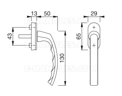 Klamka okienna HOPPE LIEGE 7x40 - biały