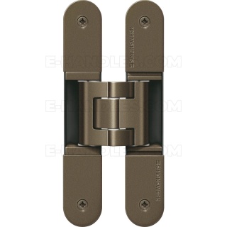 Simonswerk TECTUS TE 340 3D, stal średniobrązowa SW 175 , 160x28 mm, zawias niewidoczny (nośność 2szt do 80 kg)