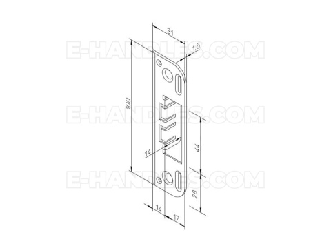 Zaczep do zamka ABLOY 2014 / 2018 piaskowy