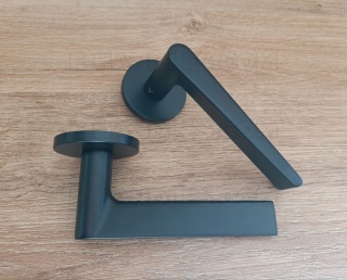 Klamka ARNICA Rozeta R slim 7 mm BLACK - czarny matowy