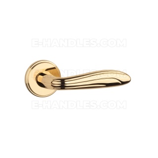Klamka CATALPA Rozeta R slim 7 mm LG - złoty polerowany