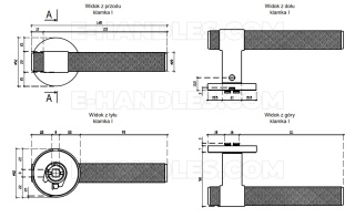 Klamka GLORIA Rozeta R slim 7 mm LG - złoty polerowany