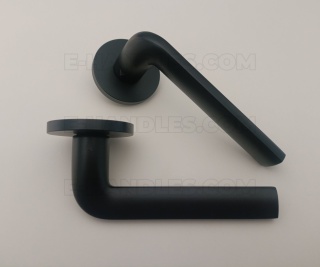 Klamka OLEANDRO Rozeta R slim 7 mm BLACK - czarny matowy